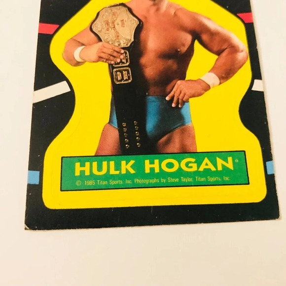 Vtg 1985 WWF  Hulk Hogan Titan Sports Wrestling Sticker - Picture 2 of 11